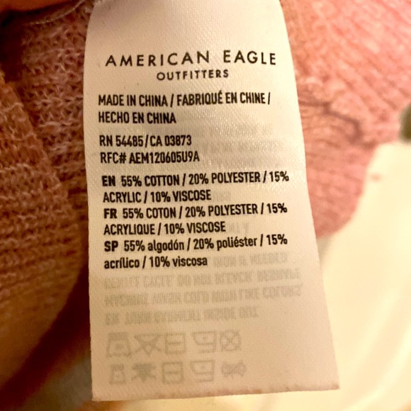 EUC - American Eagle - Size Small - Rose and grey stripped sweater - Picture 2 of 4